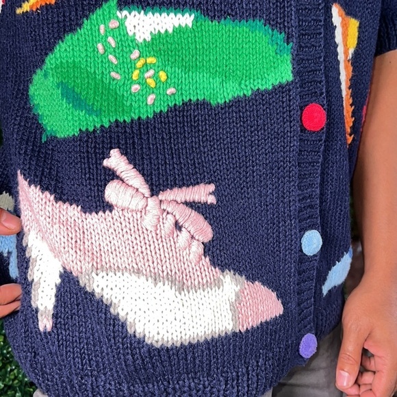 VINTAGE The Eagles Eye Classics 1991 Navy Shirtsleeve knit cardigan large - Picture 8 of 11